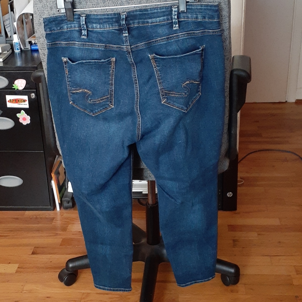 Silver Ankle Jean's Size 14
